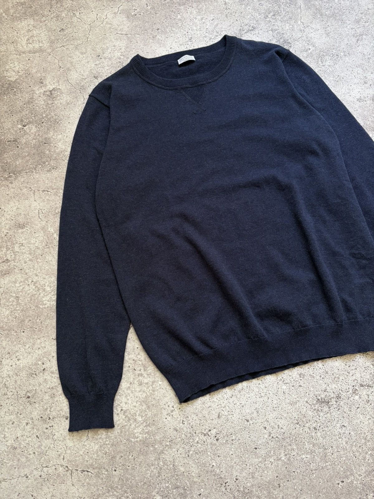 Brunello Cucinelli Brunello Cucinelli Dark Blue Sweater Size L Size US L / EU 52-54 / 3 - 3 Thumbnail