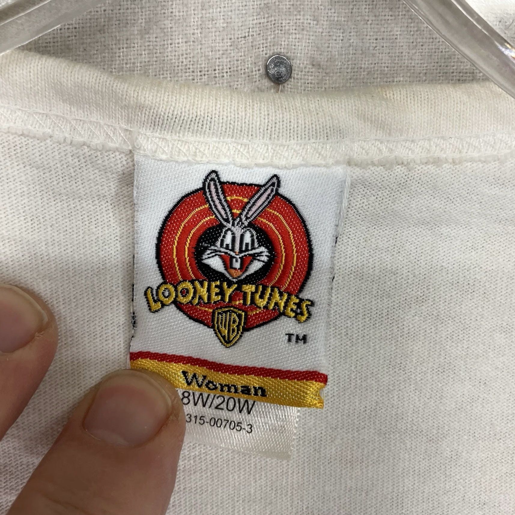 Vintage VINTAGE Looney Tunes Women 18W T-Shirt Crew Neck Short Sleeve White Tweety Bird 90s Cartoon Retro USA Womens Size XXL / US 16-18 / IT 52-54 - 4 Thumbnail