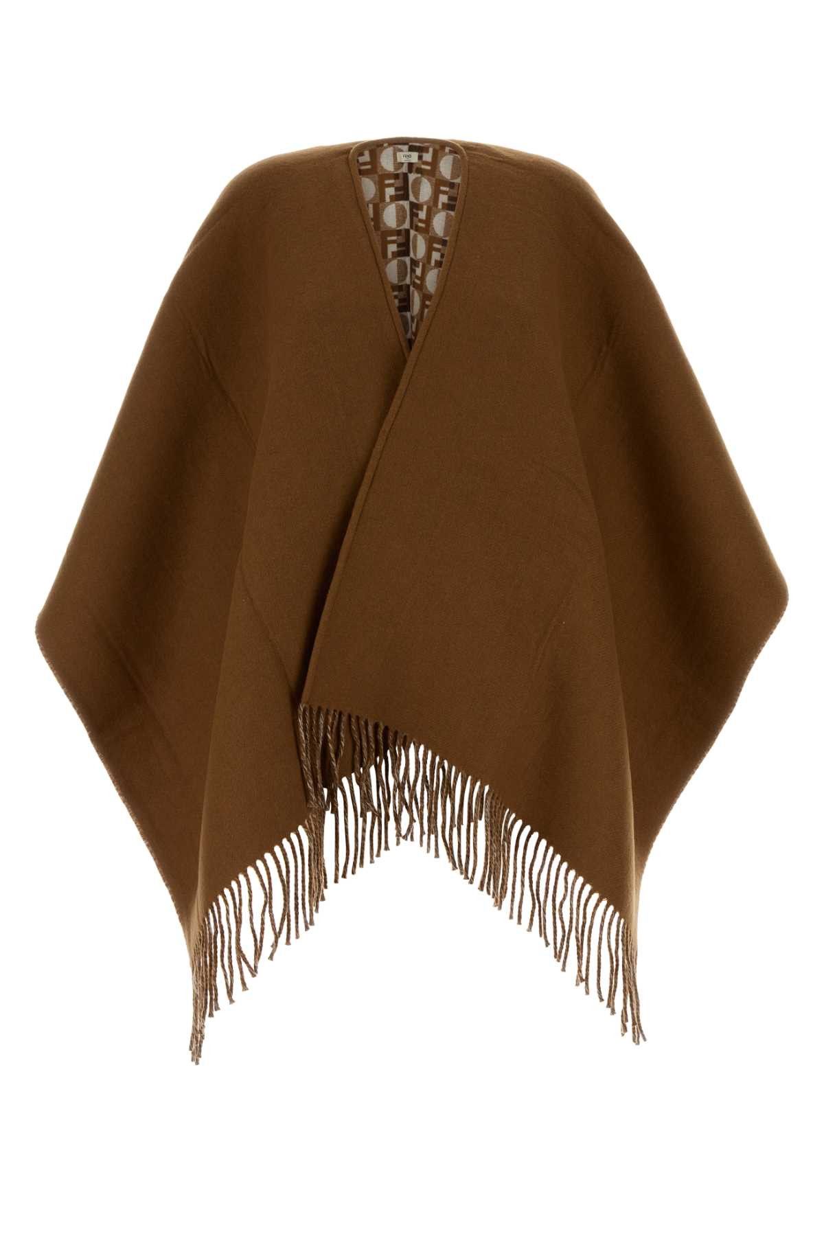 Fendi Biscuit Wool Blend Reversible Cape Size M / US 6-8 / IT 42-44 - 1 Thumbnail