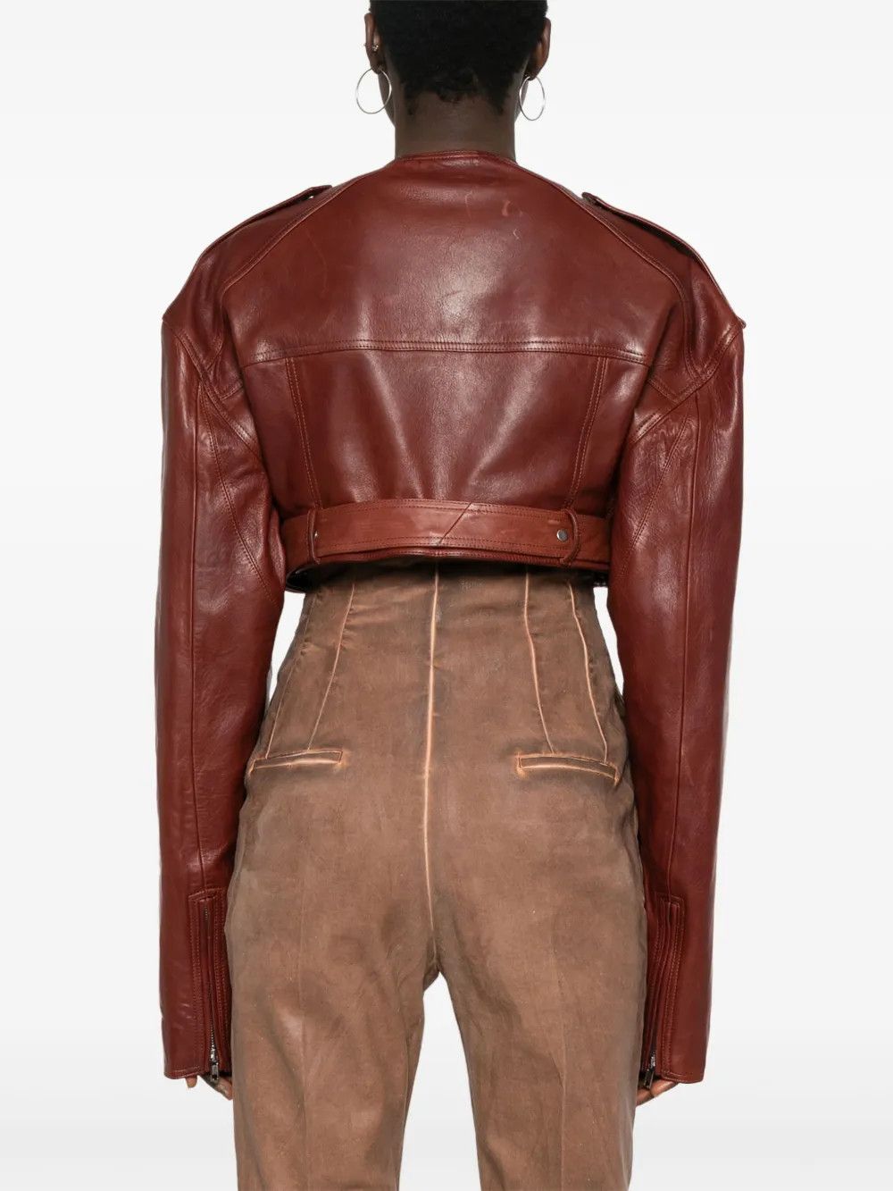 Rick Owens o1y0126 Biker Jacket in Brown Size M / US 6-8 / IT 42-44 - 4 Thumbnail
