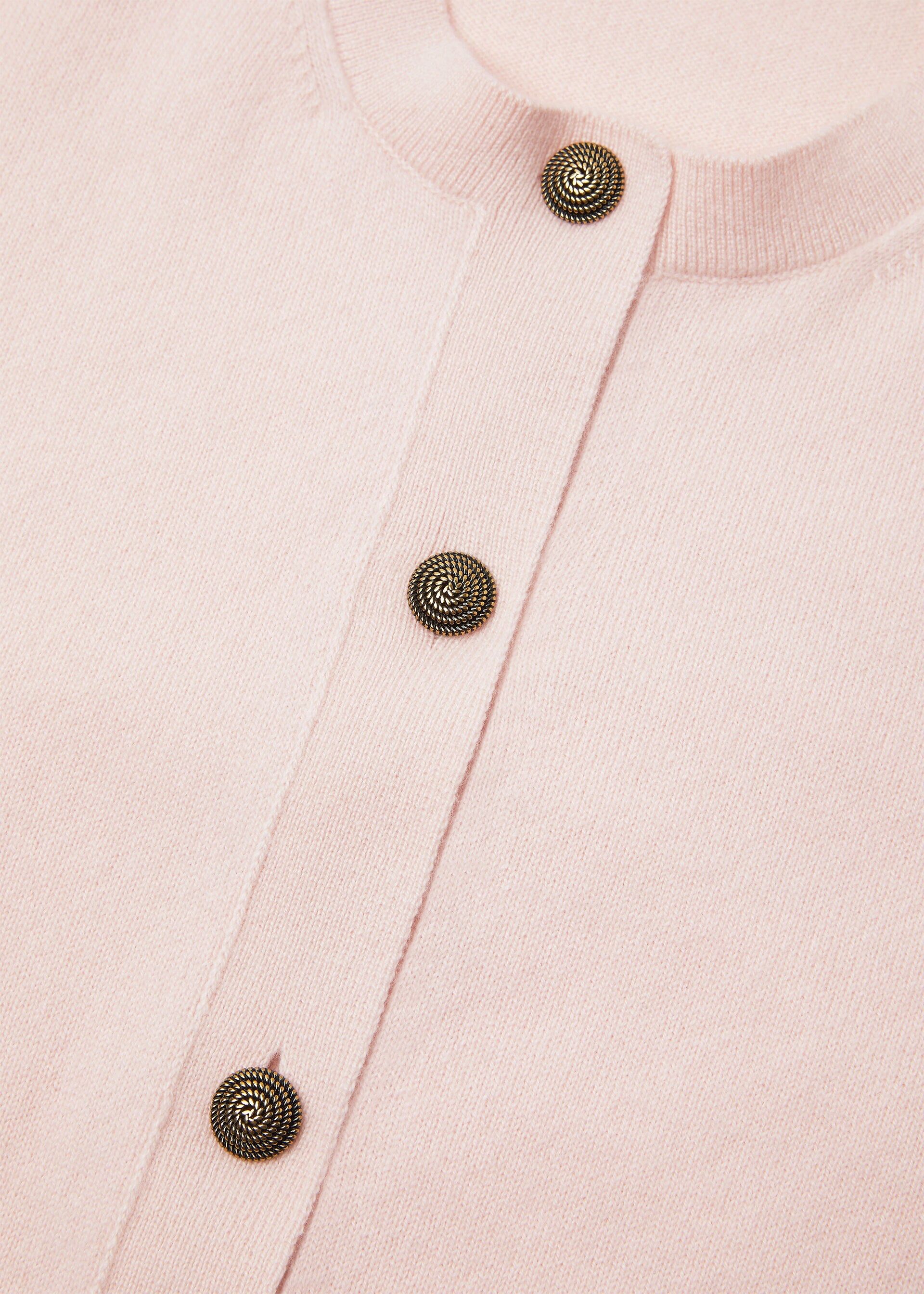 Loro Piana os11x0326 FAQ8645 Classic Cardigan in Pale Baby Rose Size S / US 4 / IT 40 - 7 Thumbnail