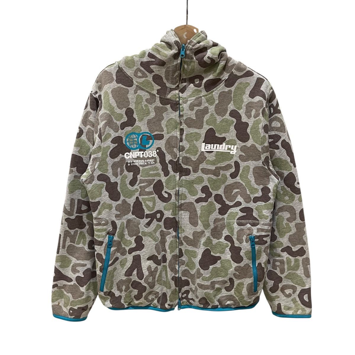 Japanese Brand Vintage Laundry Camouflage Full Zipper Hoodie Jacket Size US M / EU 48-50 / 2 - 3 Thumbnail