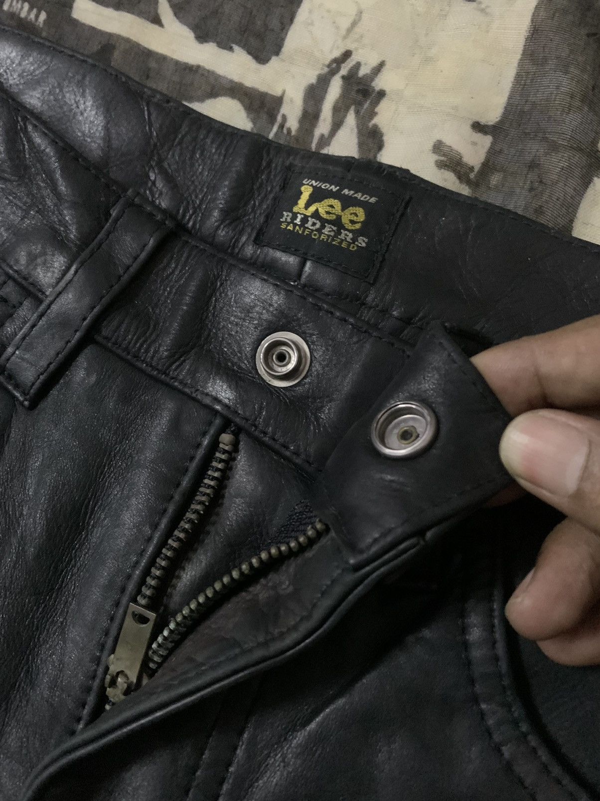 Lee 💥Vintage Union Made Lee Rider Sanforized Leather Pant Size US 26 / EU 42 - 5 Thumbnail