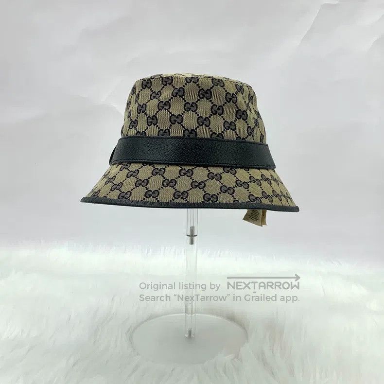 Gucci gucci SizeM Ebony logo jacquard full print casual fisherman Size ONE SIZE - 4 Thumbnail