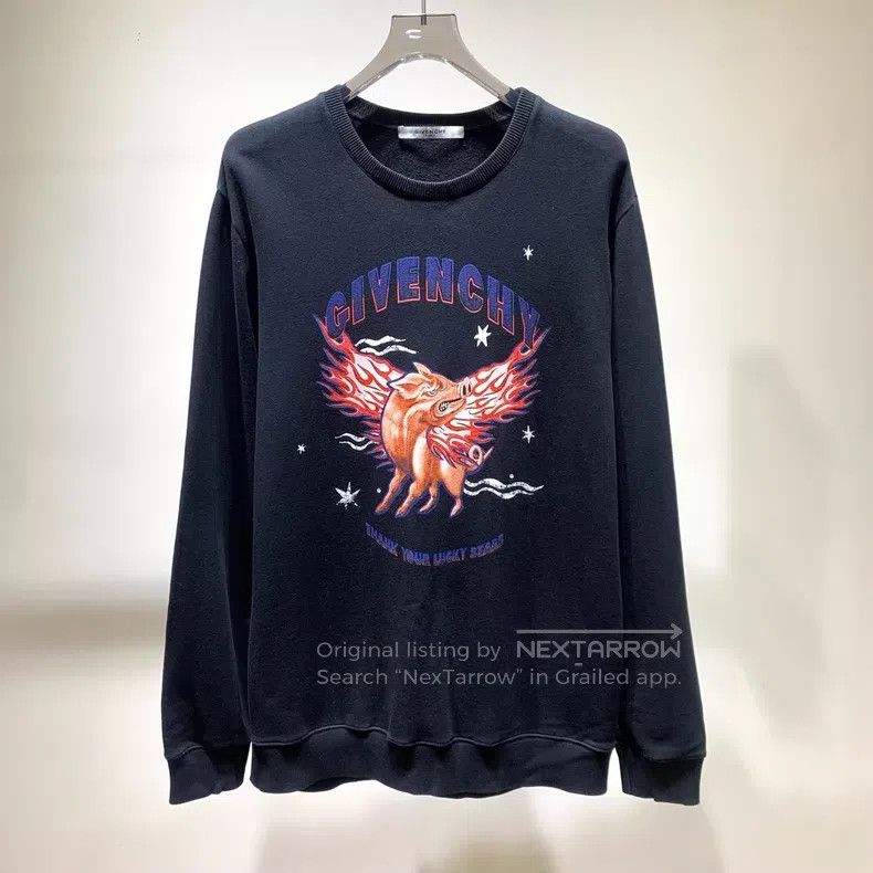 Givenchy Givenchy Flying Pig Print Round Neck Casual Hoodie Size US L / EU 52-54 / 3 - 1 Thumbnail