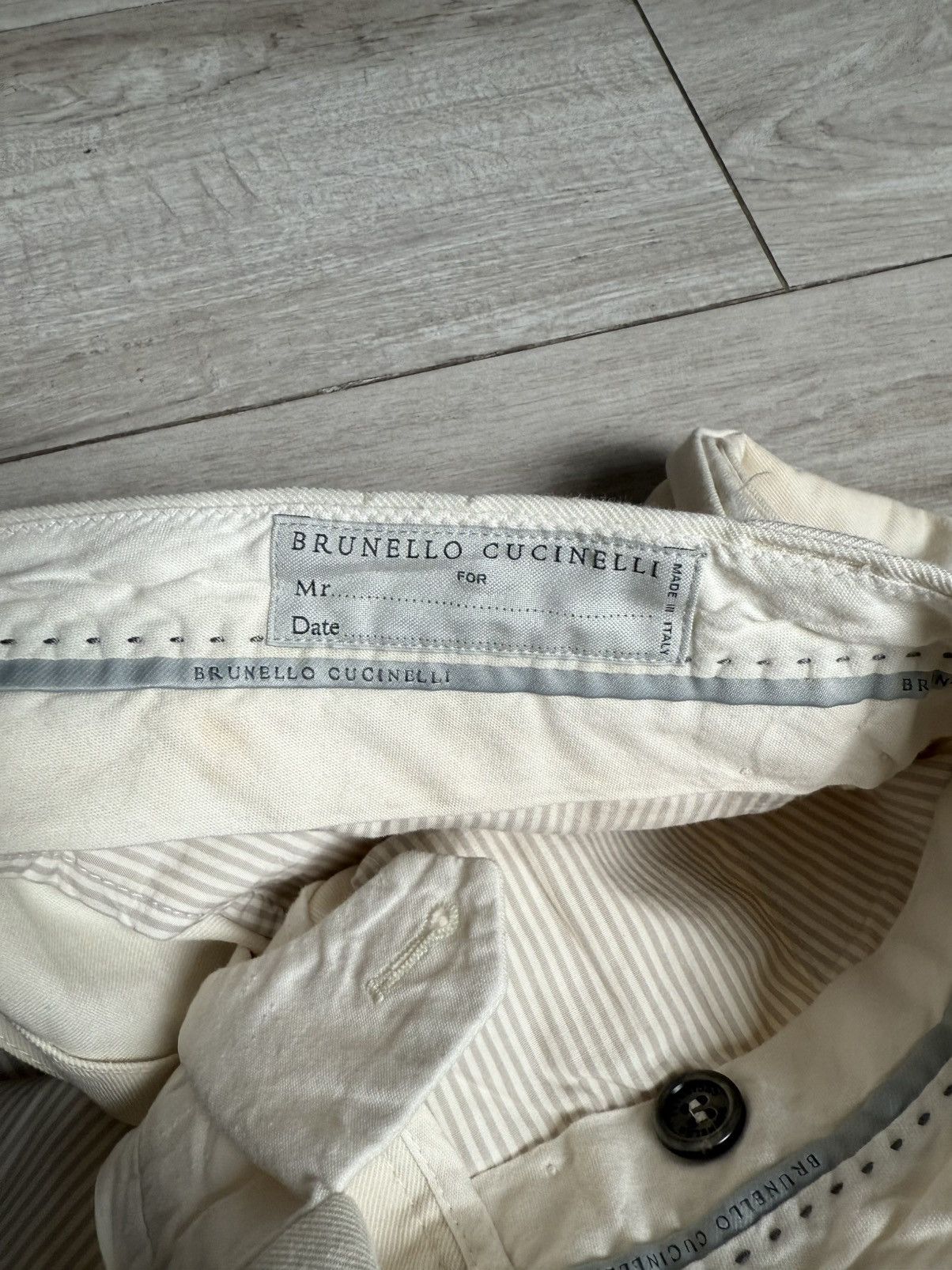 Brunello Cucinelli Brunello Cucinelli Cream Trousers Size 50L - 2 Thumbnail