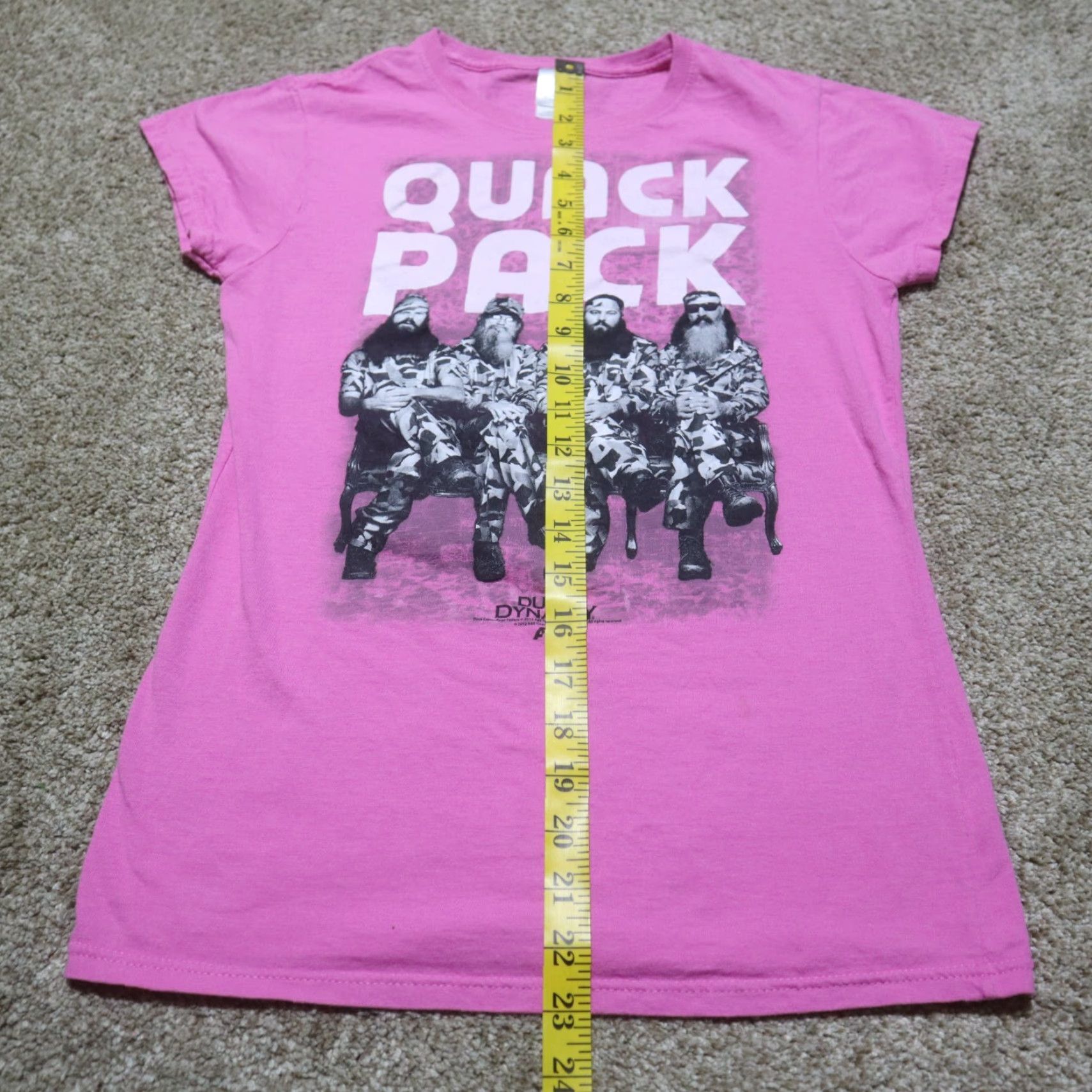 Vintage Duck Dynasty Shirt Women S Pink Quack Pack Si Jase Willie Phil Robertson Small Ladies Short Sleeve Round Neck 100% Cotton Basic Theme Metal Size S / US 4 / IT 40 - 5 Thumbnail
