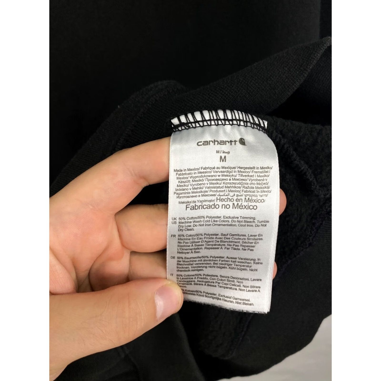 Carhartt VINTAGE Carhartt Hoodie Mens M Black Retro Y2K Rare Hype Full Zip Shirt Size US M / EU 48-50 / 2 - 7 Thumbnail