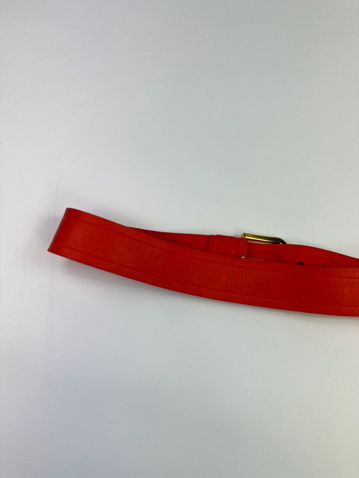 Prada Prada SS2010 Large Red Rose Gold Leather Belt Size ONE SIZE - 6 Thumbnail