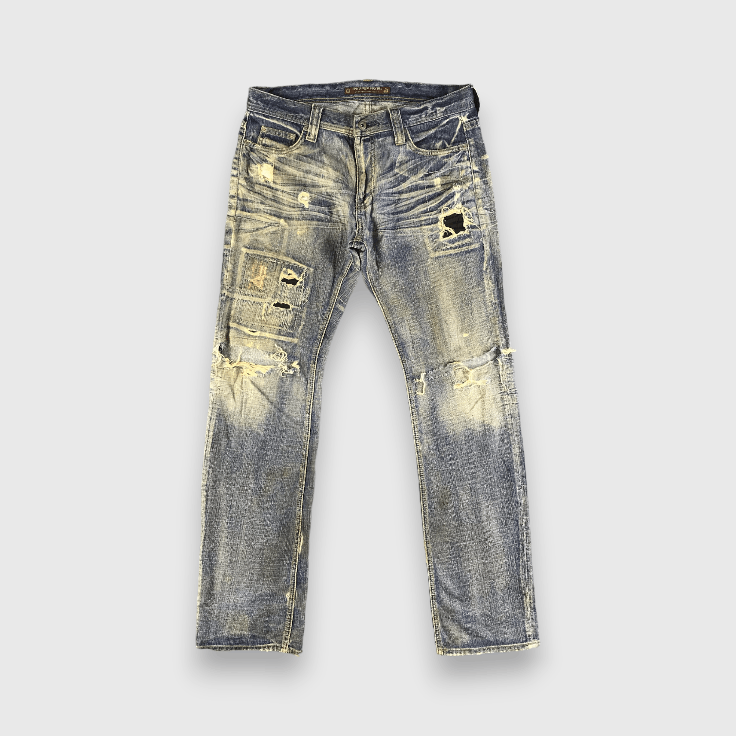 Japanese Brand Vintage Heritage Stone Jeans-J3861 Size US 34 / EU 50 - 1 Thumbnail