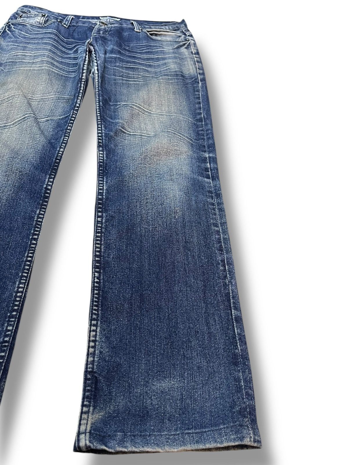 Japanese Brand Vintage Vibgyor Whiskers Denim Size US 31 - 4 Thumbnail