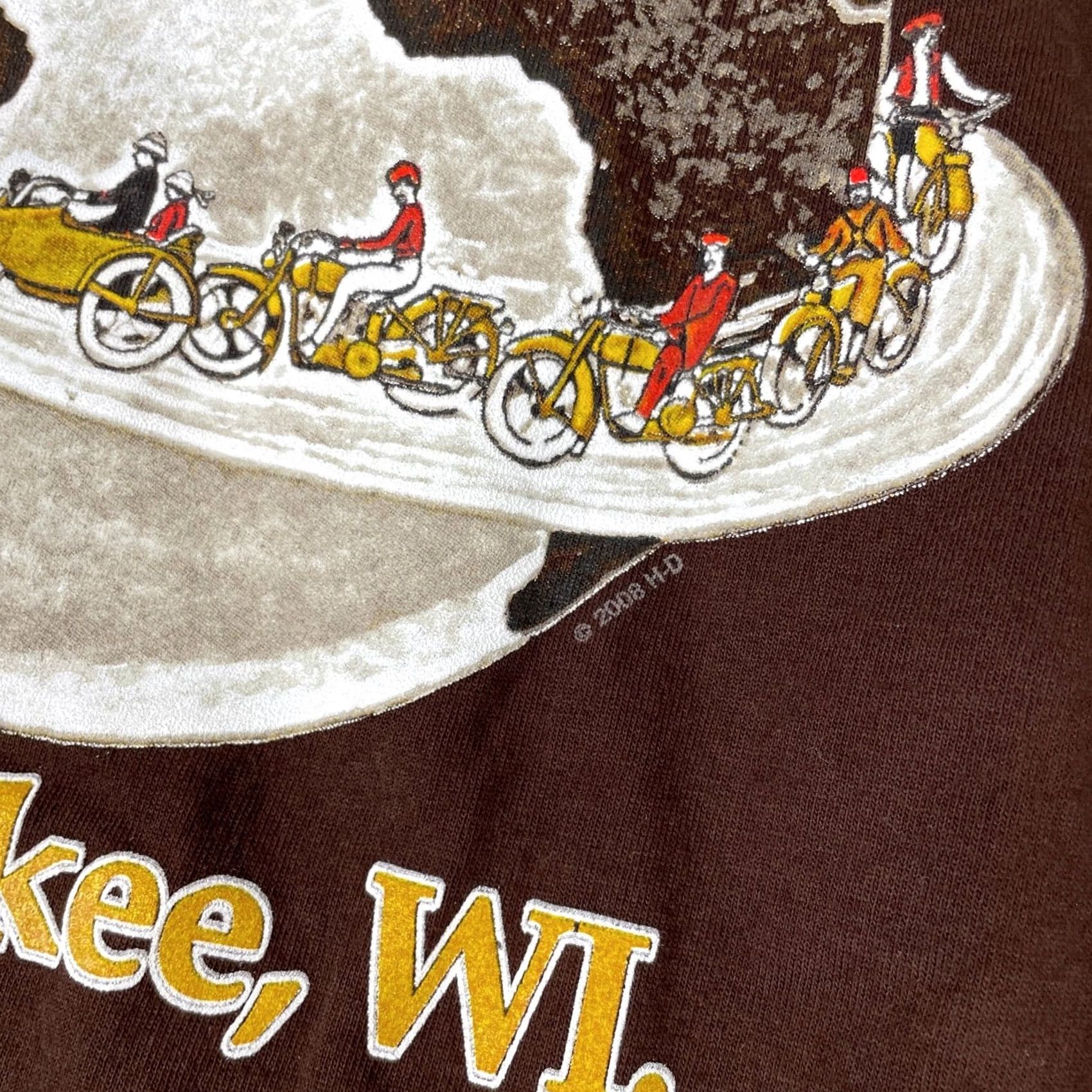 Harley Davidson VINTAGE Harley Davidson T Shirt Mens Medium Brown Graphic Milwaukee WI Cotton Size US M / EU 48-50 / 2 - 7 Thumbnail
