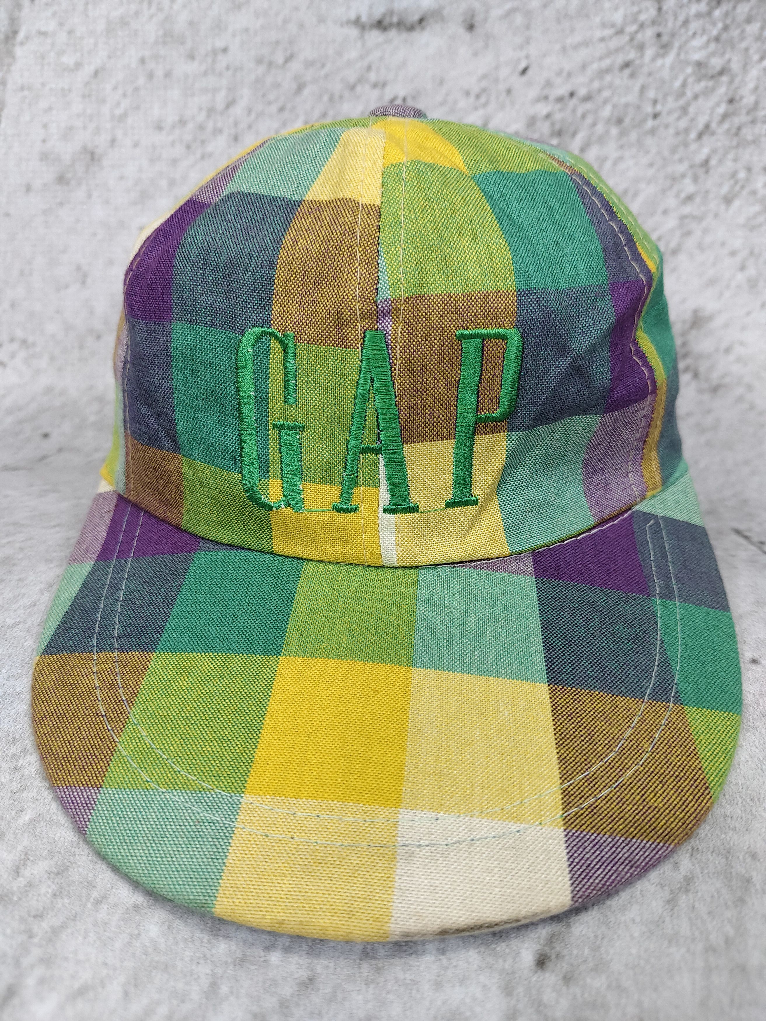 Gap 80s GAP- Logo Embroidery Plaid Casual Streetwear Retro Cap Size ONE SIZE - 1 Thumbnail