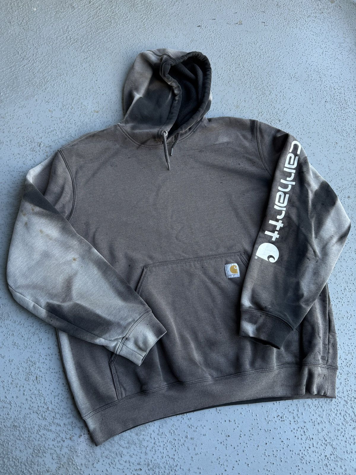 Carhartt PERFECTLY faded gray CARHARTT hoodie Large Size US L / EU 52-54 / 3 - 3 Thumbnail