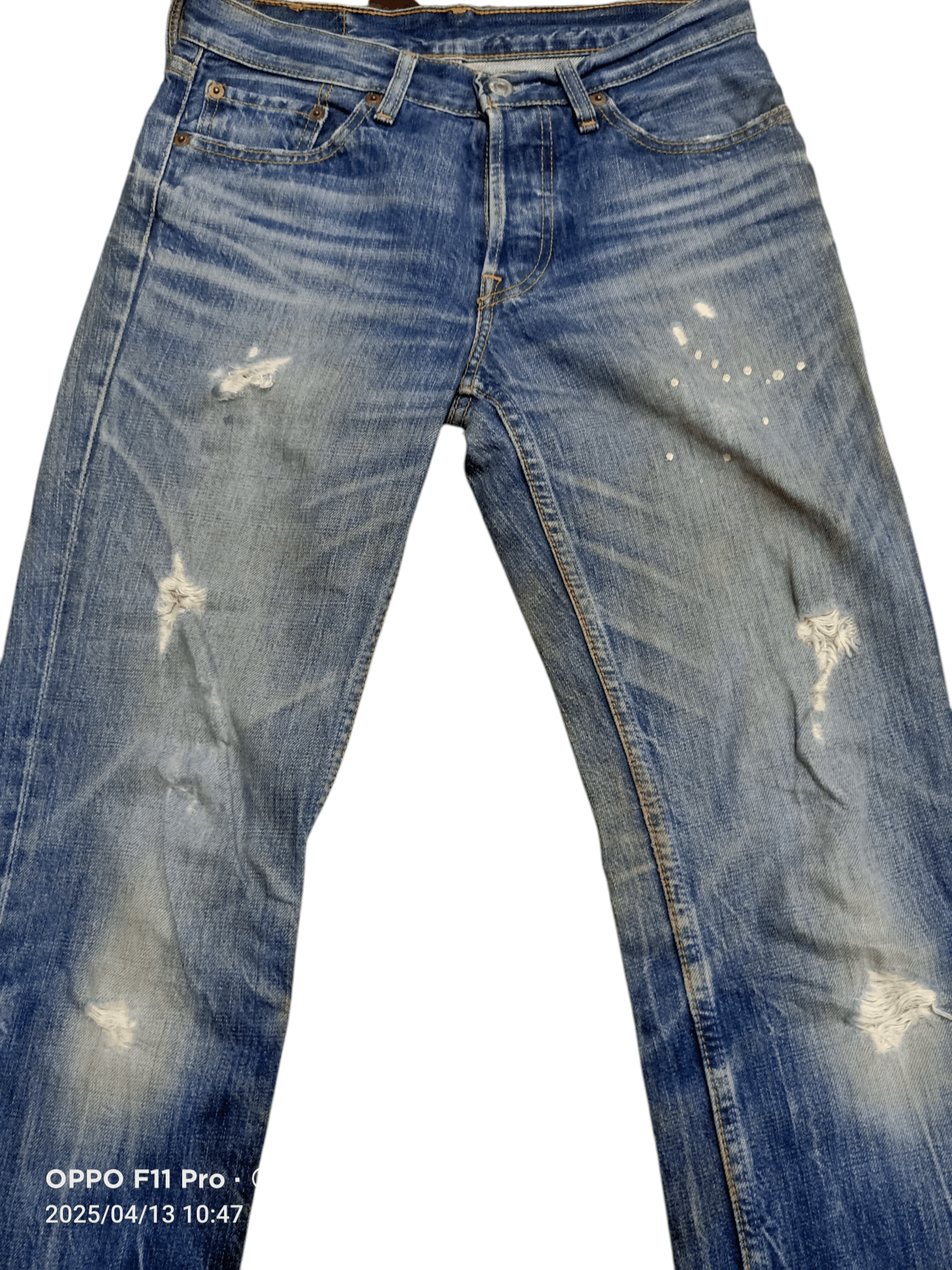 Levi's × Vintage Levis 501 Vtg Y2k Denim Vintage Distressdenim Mudwash Size US 28 / EU 44 - 4 Thumbnail