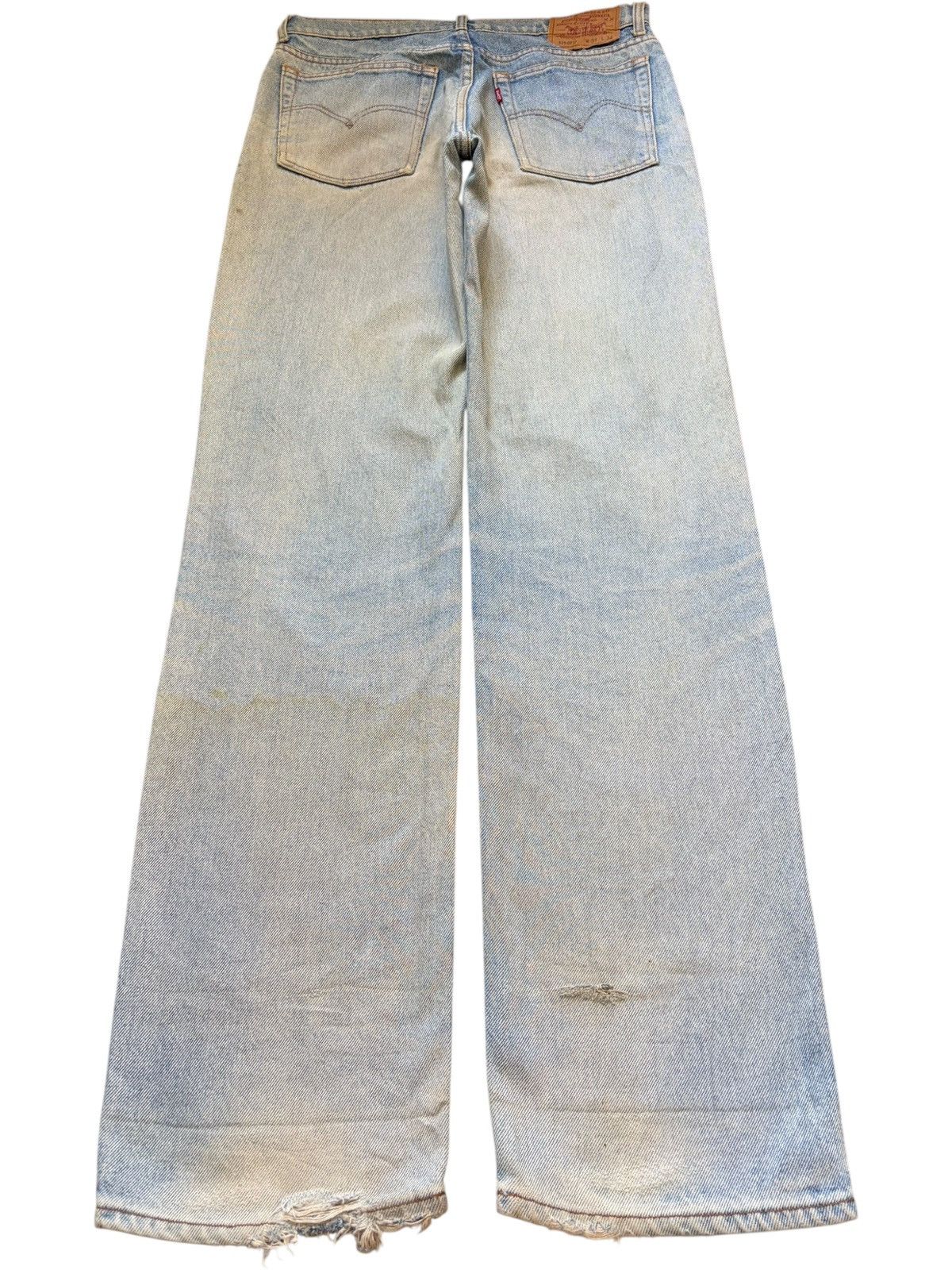 Levi's Vintage 90s Levis 515 Mud Wash Distress Loose Jeans Size US 32 / EU 48 - 2 Thumbnail