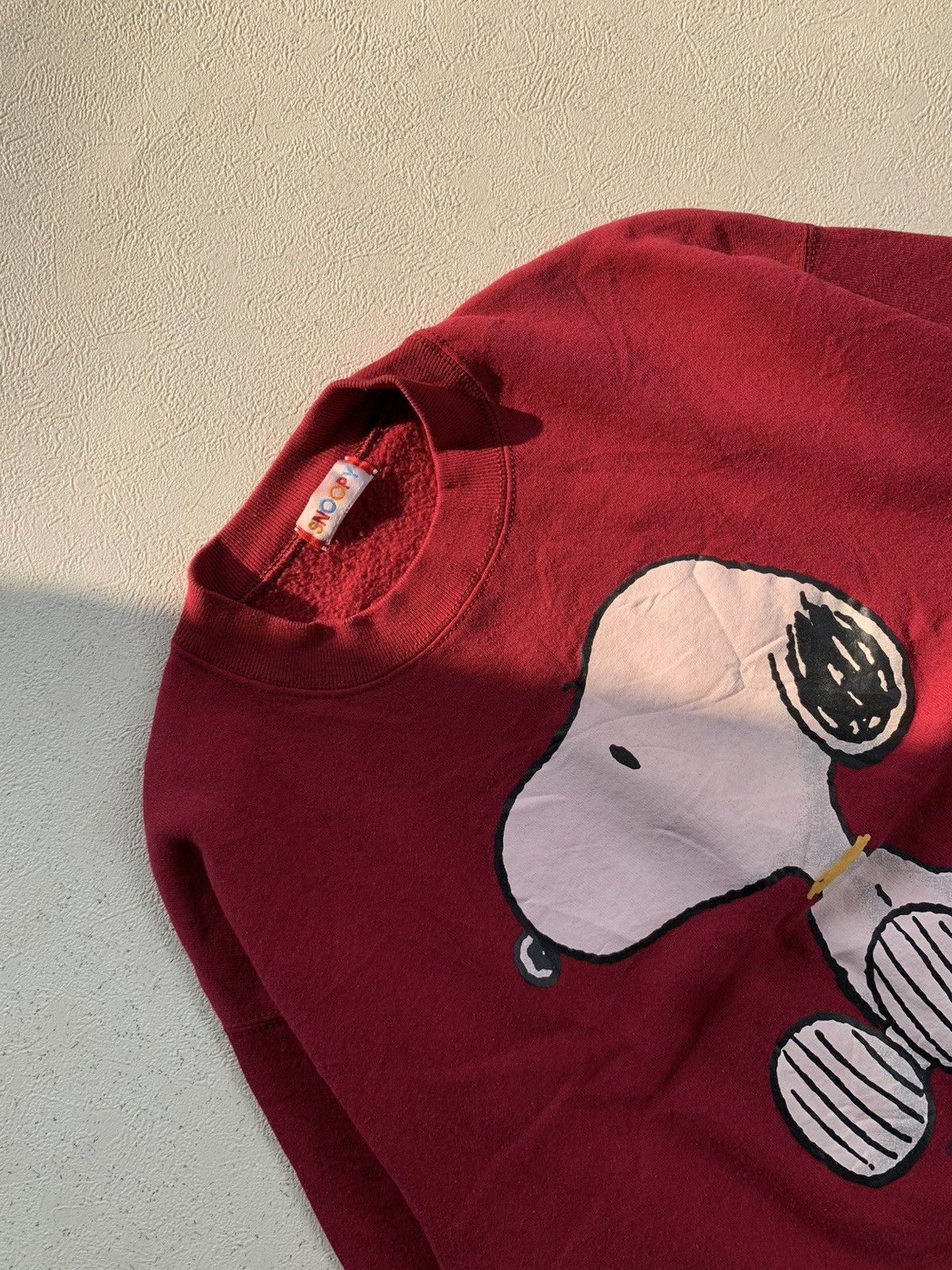 Vintage 90s Vintage Snoopy Red Sweatshirt Size US L / EU 52-54 / 3 - 3 Thumbnail