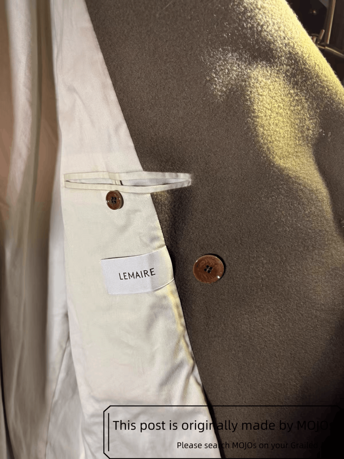 Lemaire Sz 50 Lemaire OS Wool Coat mojos572626 Size US M / EU 48-50 / 2 - 9 Thumbnail