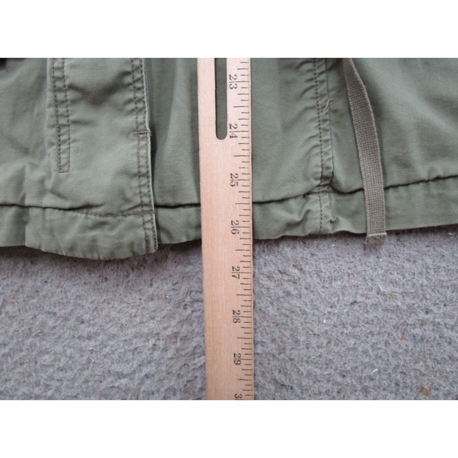 Vintage Paper Boat Jacket Women's M Green Button Tie Waist Pockets Mock Zip Collar Military Size M / US 6-8 / IT 42-44 - 5 Thumbnail