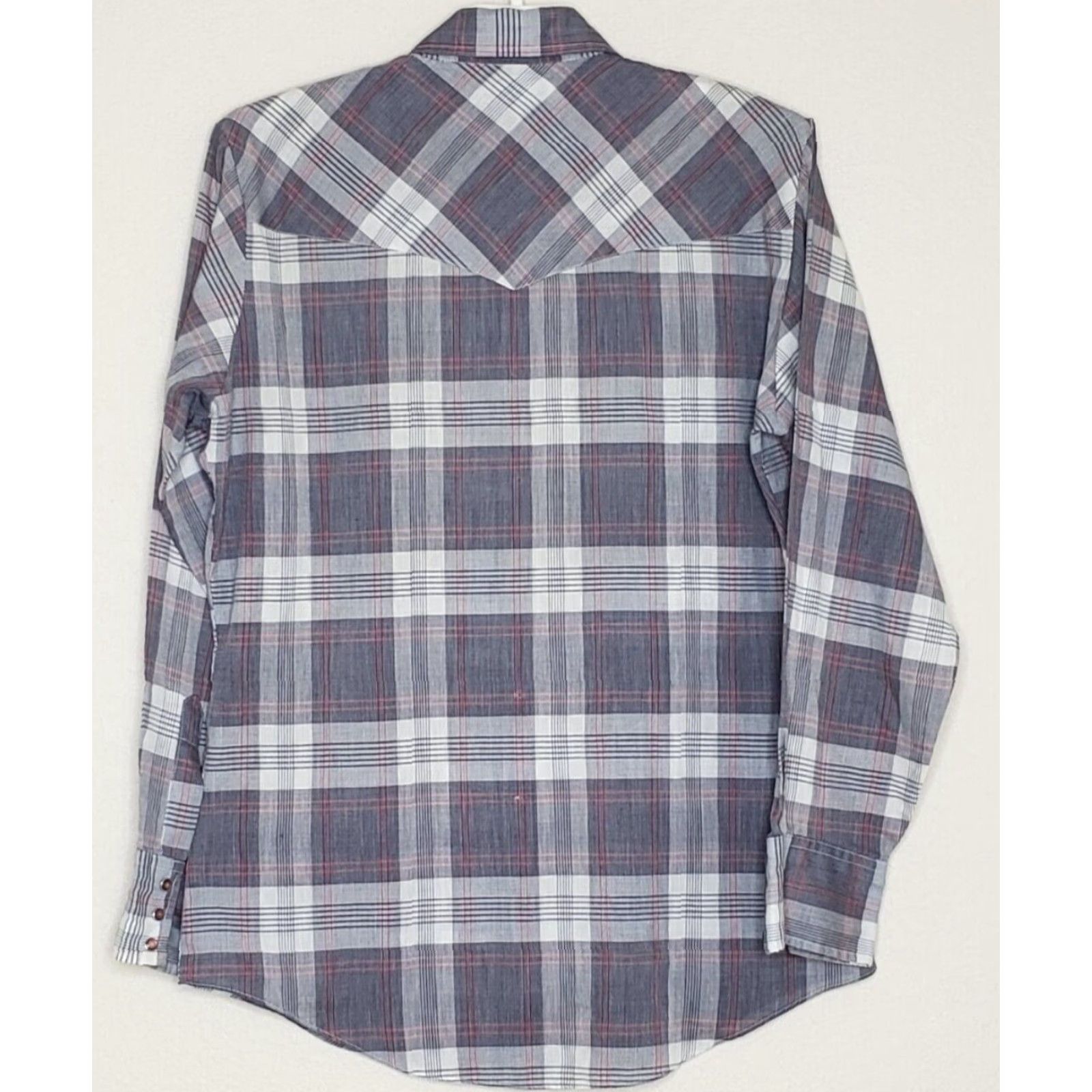 Vintage VINTAGE Ely Shirt Men Large L/S Gray Plaid Western Pearl Snap Lightweight W/ Pockets Size US L / EU 52-54 / 3 - 2 Thumbnail