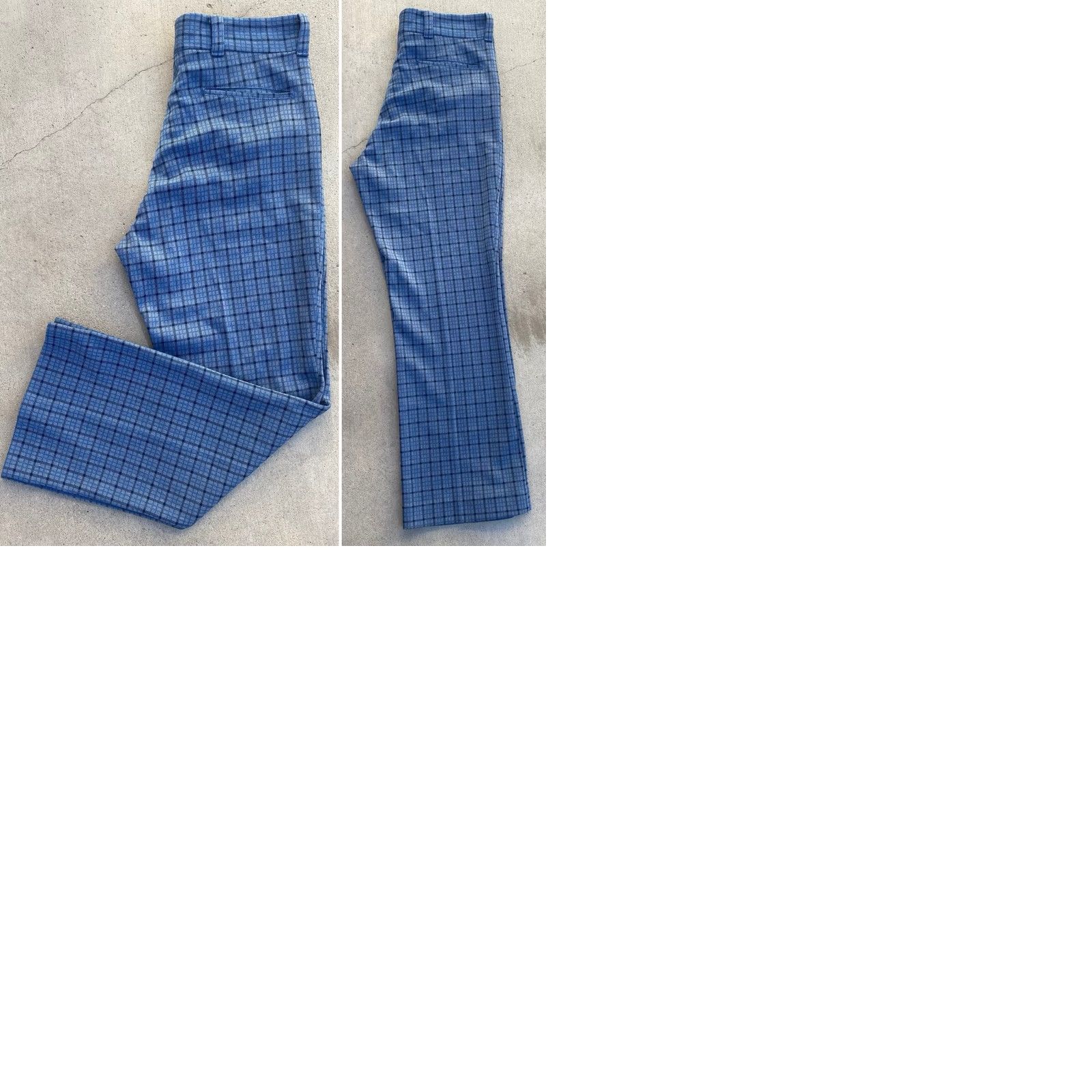 JCPenney Vtg Plaid Polyester Pants Scovill Zipper JCPenney 32 in Waist 60s 70s Hippy Mod Pants Mens Size US 32 / EU 48 - 12 Thumbnail