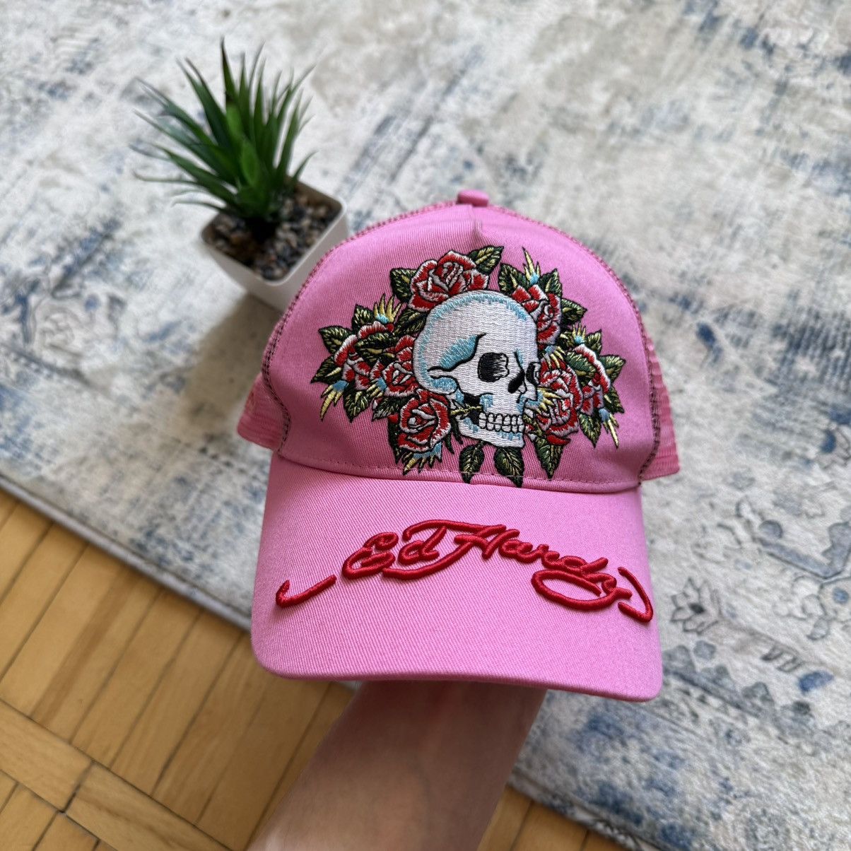 Ed Hardy 📌Crazy Y2K Ed Hardy Cristian Audigier Skull Hat Cap Size ONE SIZE - 1 Thumbnail