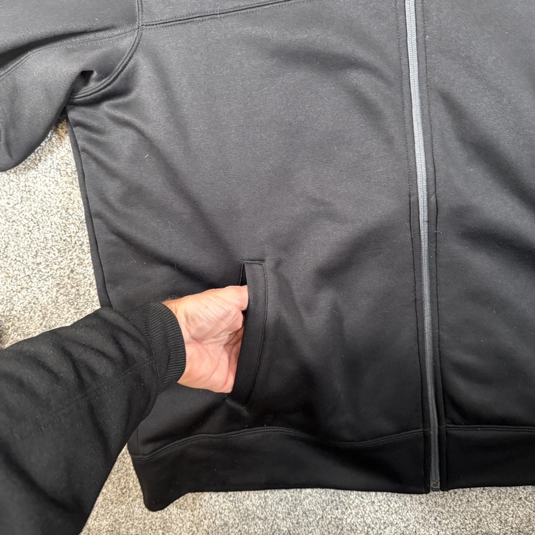 Russell Athletic Russell Hoodie Mens Large Black Full Zip Fleece Lined Pockets Jacket RS34405 Size US L / EU 52-54 / 3 - 5 Thumbnail