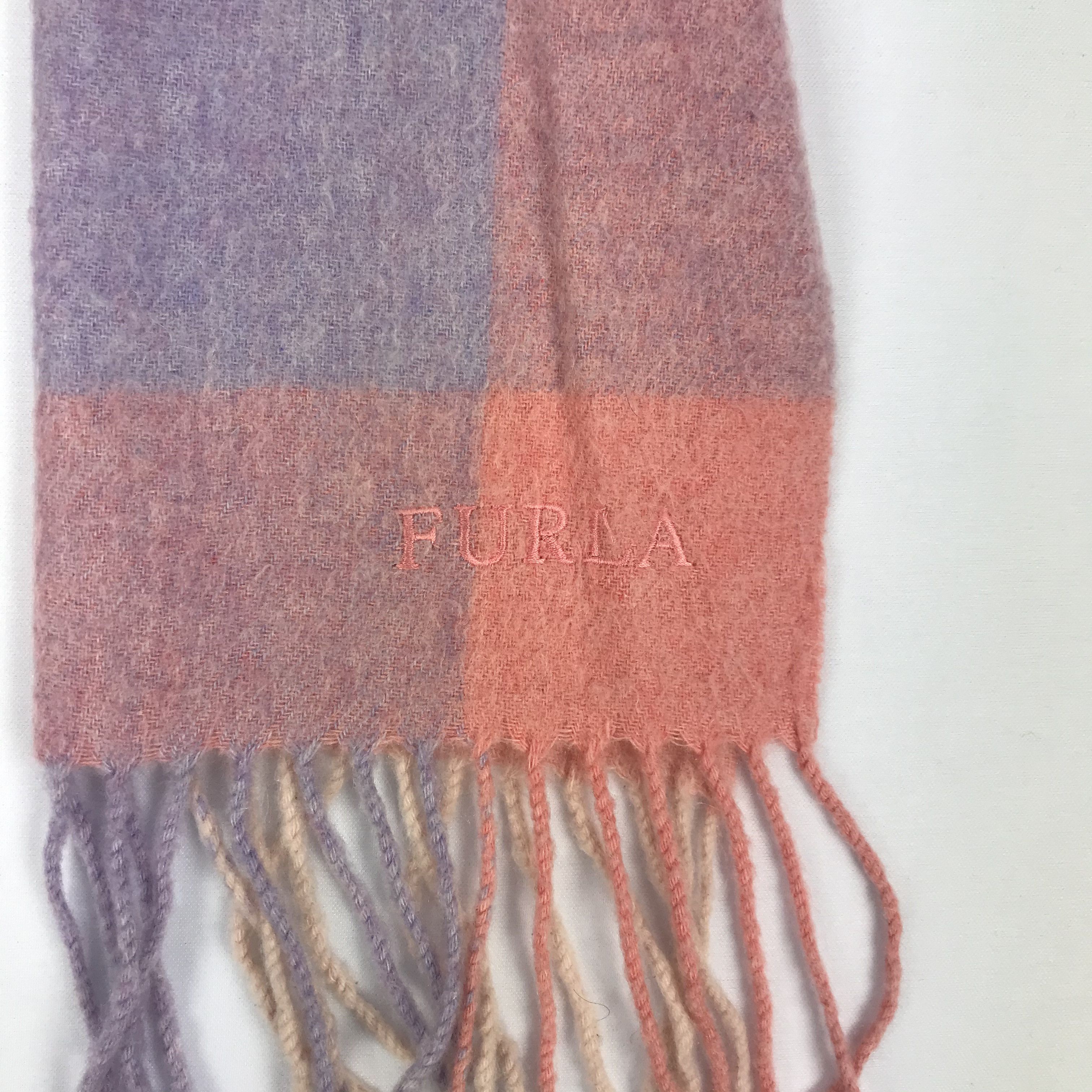 Furla × Vintage Vintage Furla Scarf Muffler Cashmere Scarves Neckwear Size ONE SIZE - 4 Thumbnail