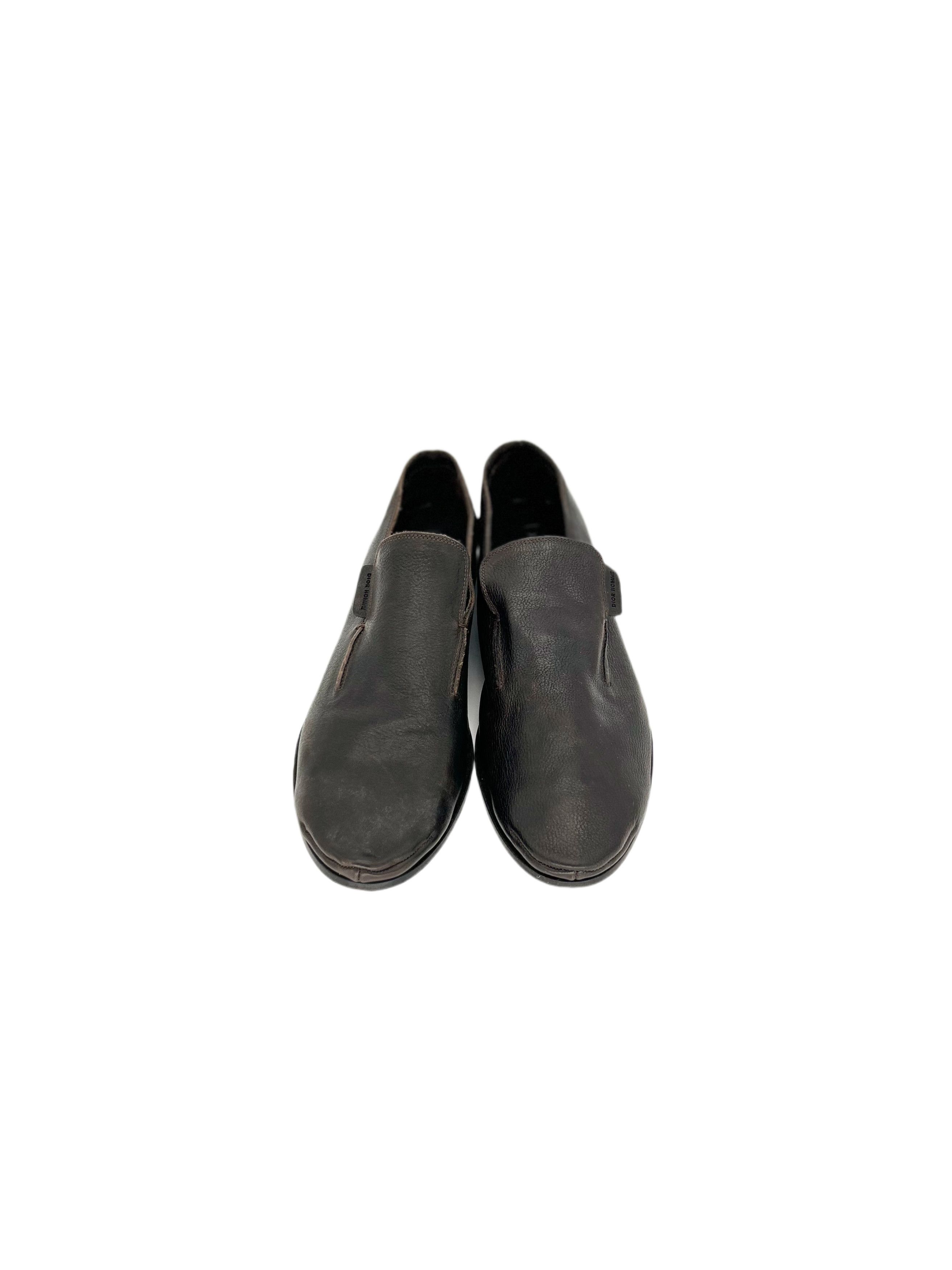 Dior Dior Homme Brown Grained Leather Deconstructed Loafer Size US 10 / EU 43 - 3 Thumbnail