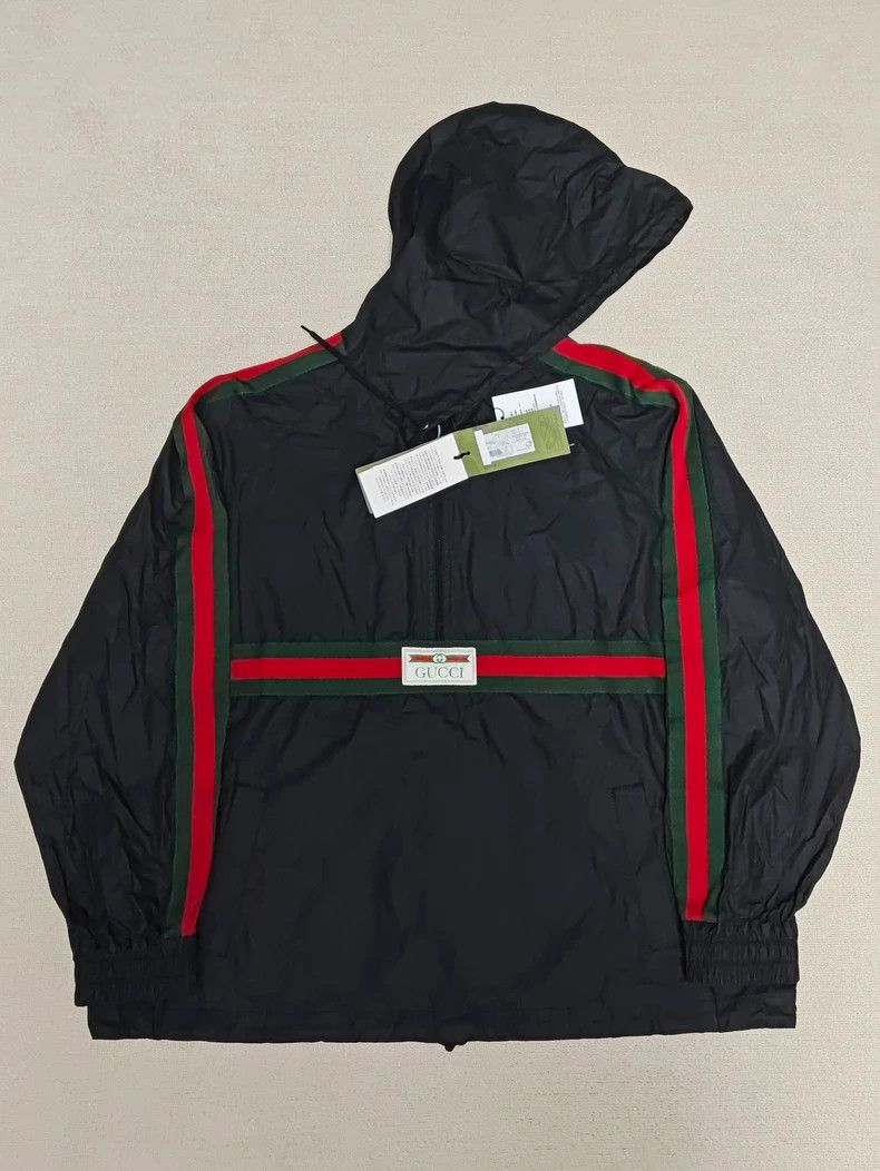 Gucci Logo label hooded drawstring jacket 2502-Nextarrow