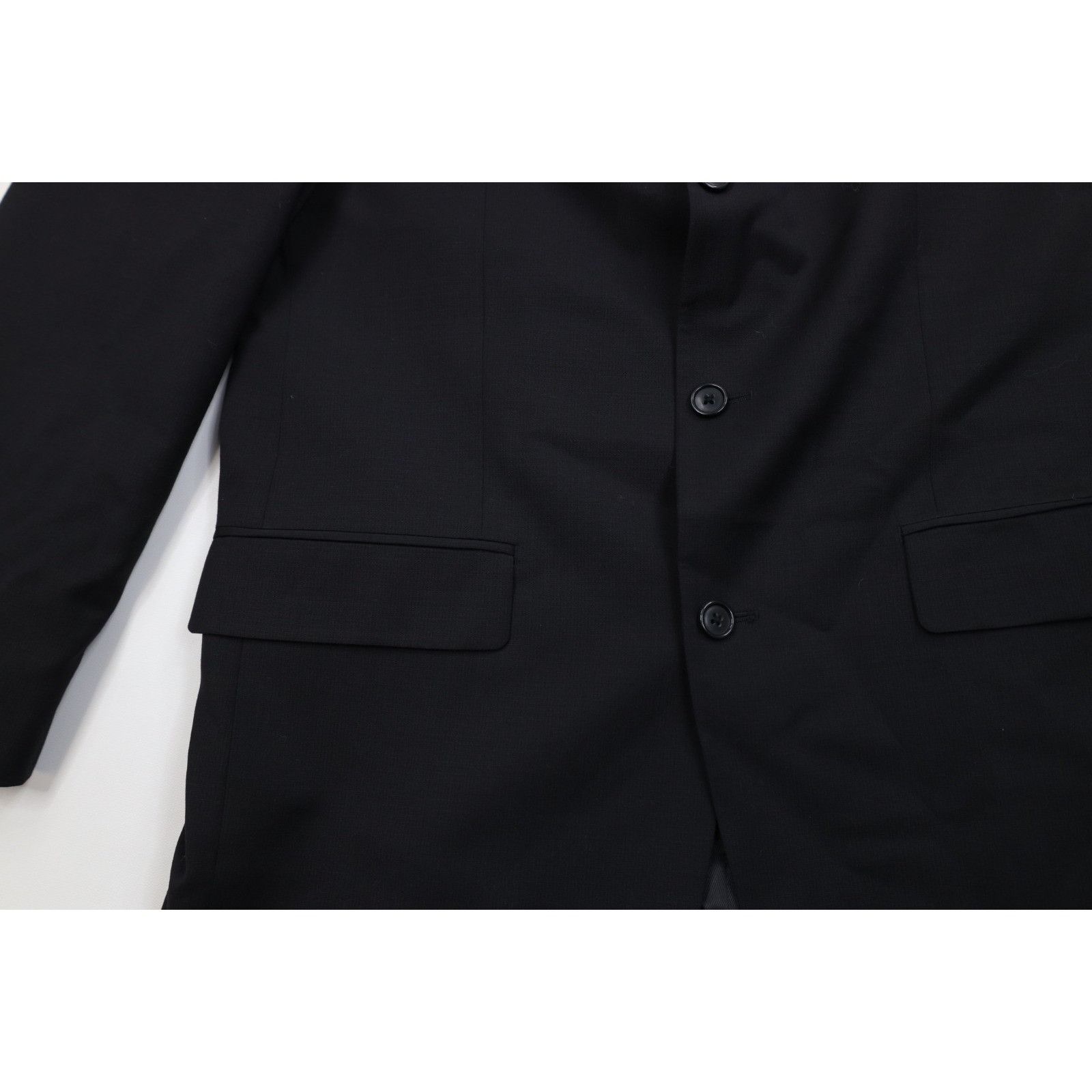 Calvin Klein Calvin Klein 2 Piece Wool Wedding Suit Black Size 40R - 3 Thumbnail