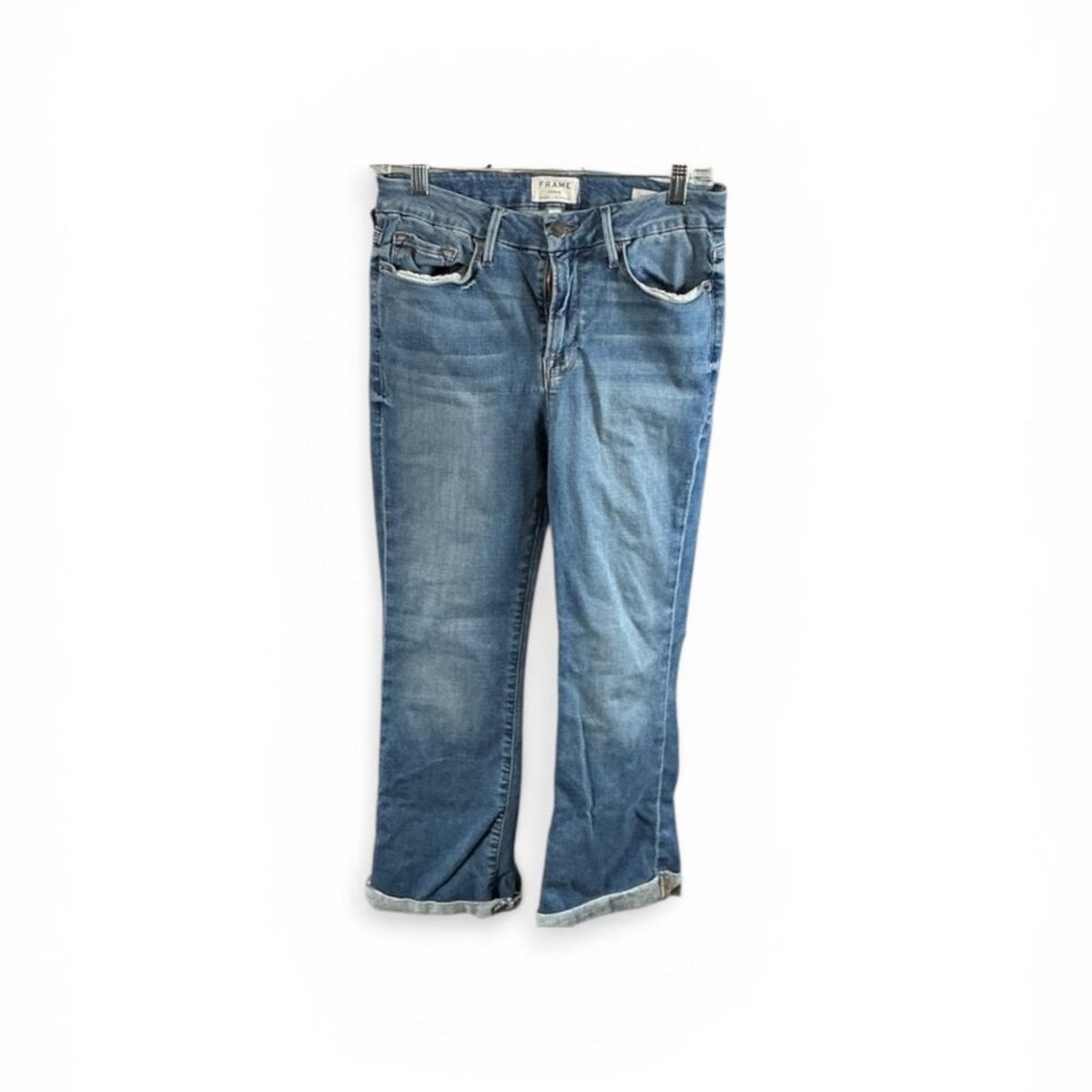 Frame FRAME Le Crop Mini Boot Jeans – Light Wash Denim (Size 29) Size 29" - 1 Thumbnail