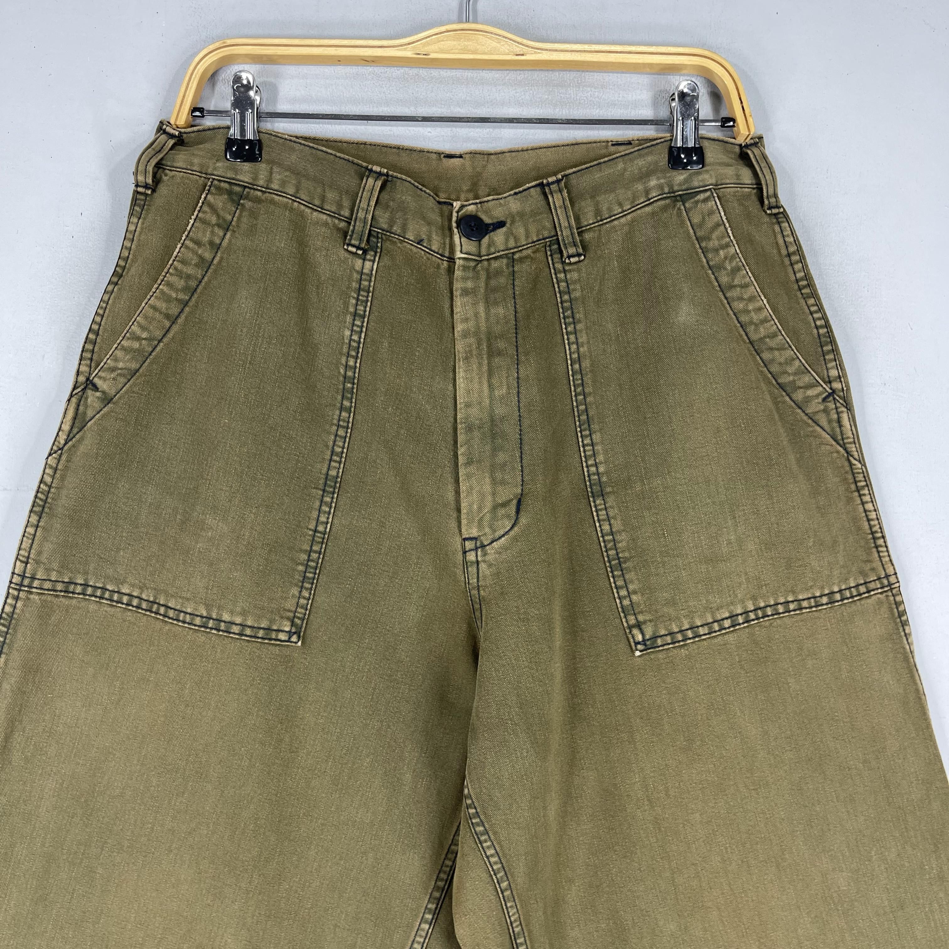 Schott × Vintage Vintage Distressed SCHOTT Cargo Sun Faded Baggy Pant Size US 31 - 2 Thumbnail