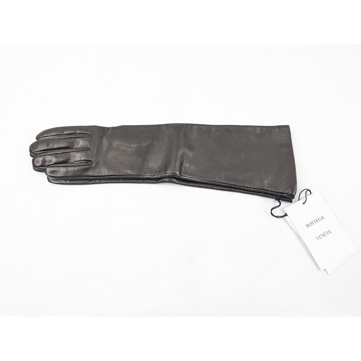 Bottega Veneta o1rshd1 Size: 7.5 / Gloves Midi Nappa Soft Leather in Black Size ONE SIZE - 1 Thumbnail