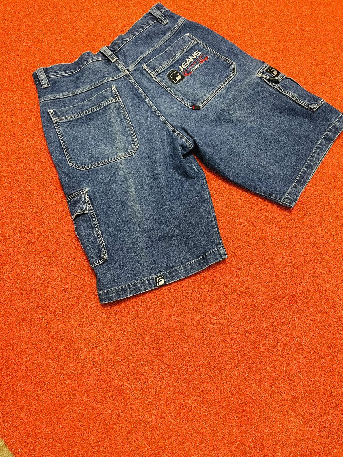 Fubu × Vintage Fubu Jeans Mens Cargo Dark Wash Denim Baggy Hip Hop Size US 38 / EU 54 - 9 Thumbnail