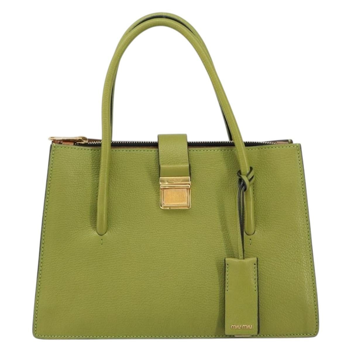 Miu Miu Miu Miu Madras Convertible Compartment Tote Leather Size ONE SIZE - 1 Thumbnail