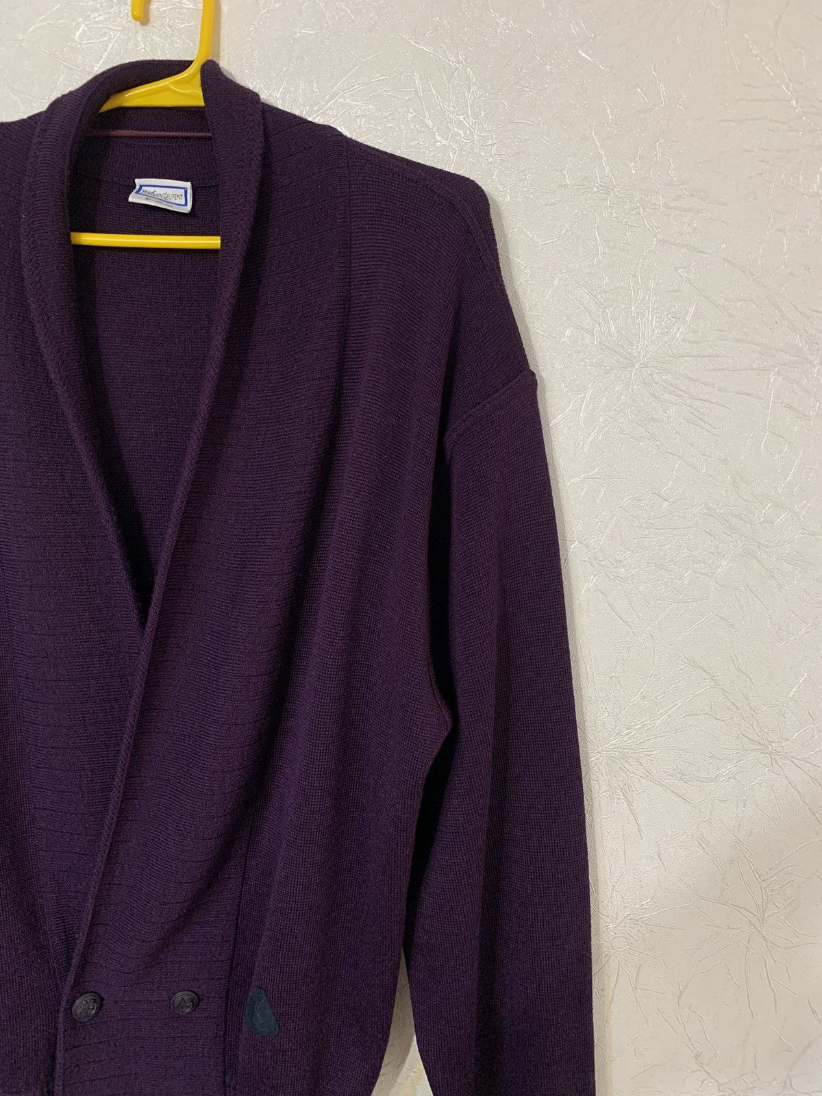 Vintage × Yves Saint Laurent Vintage 80’s Yves Saint Laurent Double Wool Cardigan YSL Size US M / EU 48-50 / 2 - 4 Thumbnail