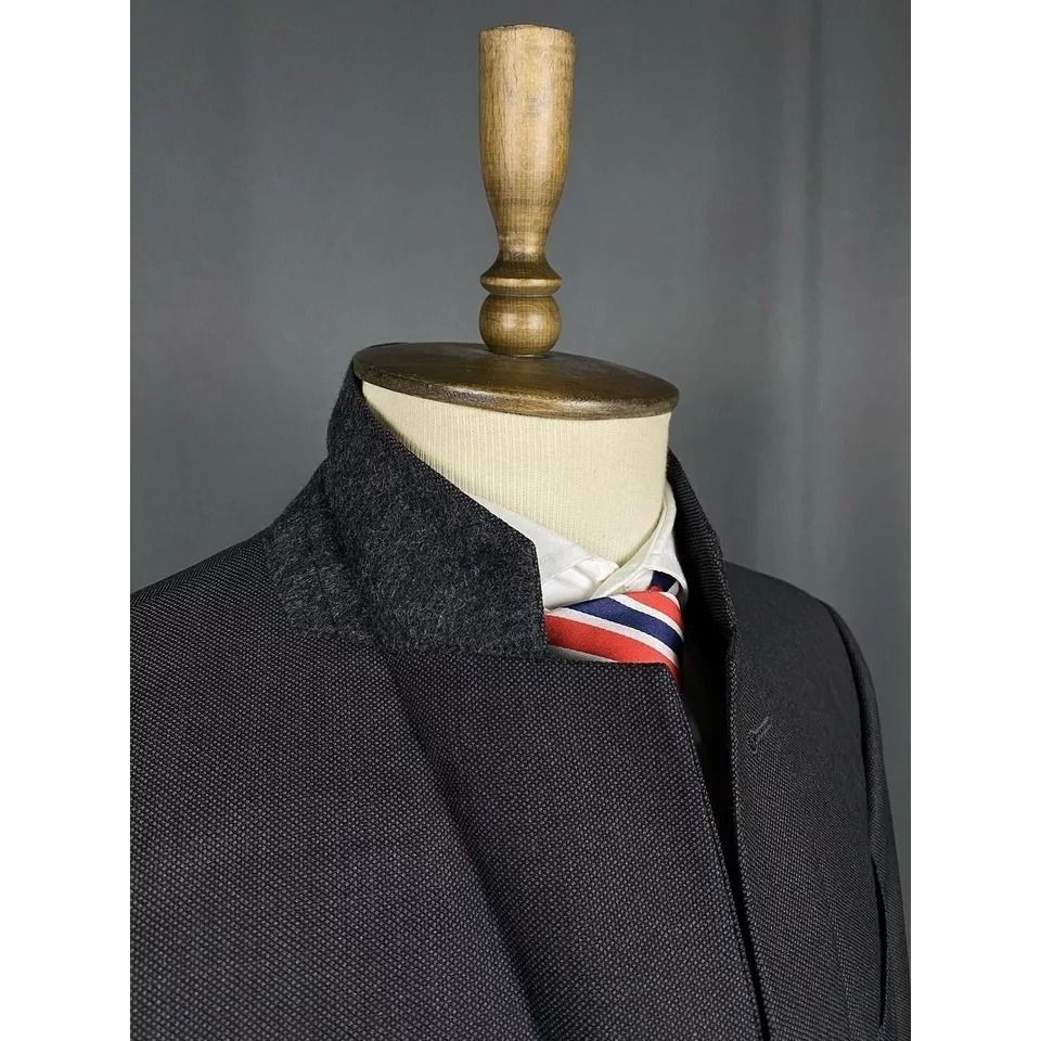 Armani Collezioni Armani Collezioni Men's Gray Wool Blazer Sportcoat Jacket Si Size 50R - 6 Thumbnail