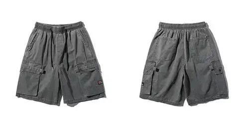 Jean 21SS Tokyo Union Washed Grey Worker Shorts Size US 32 / EU 48 - 3 Thumbnail