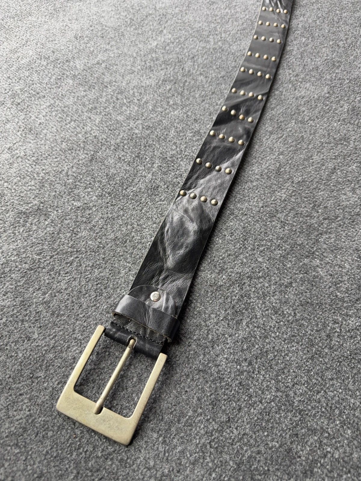 Japanese Brand Vintage Avant Garde Studded Leather Belt Punk Grunge Y2K Size ONE SIZE - 6 Thumbnail