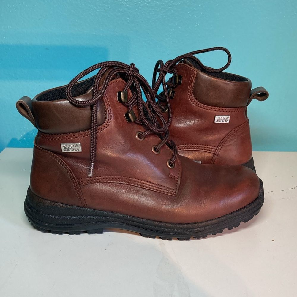 Ecco Ecco Womens Brown Leather Gore Tex Boots Size 36 US 5.5 Size US 5.5 / IT 35.5 - 7 Thumbnail