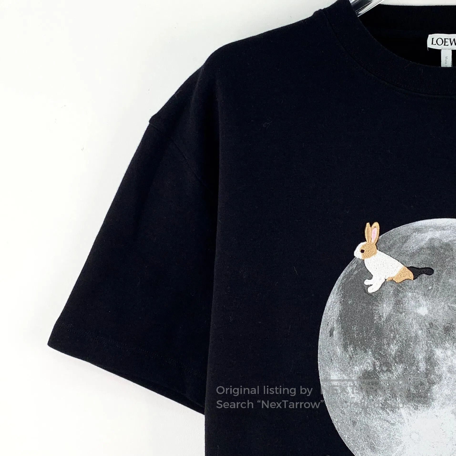 Loewe Loewe 25 Moon Rabbit Embroidery Cotton T-shirt. Size XS / US 0-2 / IT 36-38 - 3 Thumbnail