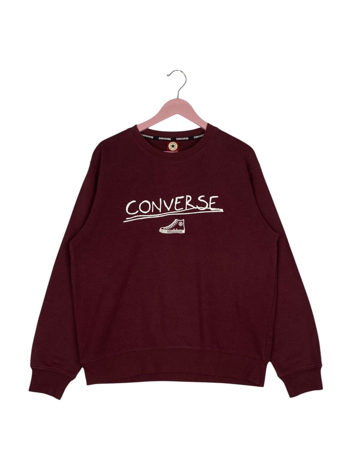 Vintage Converse Crewneck Sweatshirt Red