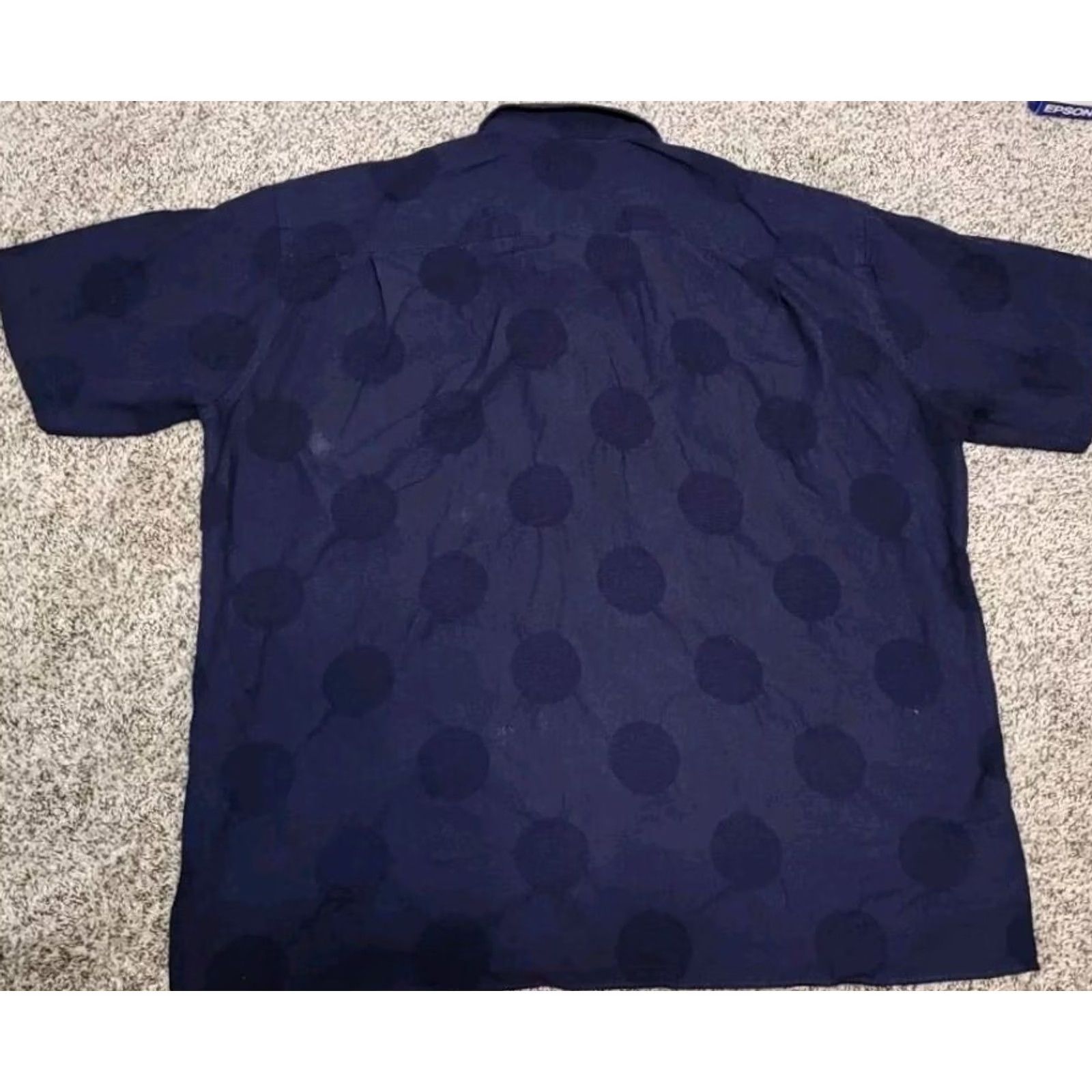 Vintage Gitman Vintage GITMAN VINTAGE - NAVY DOT CAMP Shirt Lightweight XL Made USA Shirt Button-Up Long Sleeve Men Blue Regular USA USA Men XL Size US XL / EU 56 / 4 - 2 Thumbnail