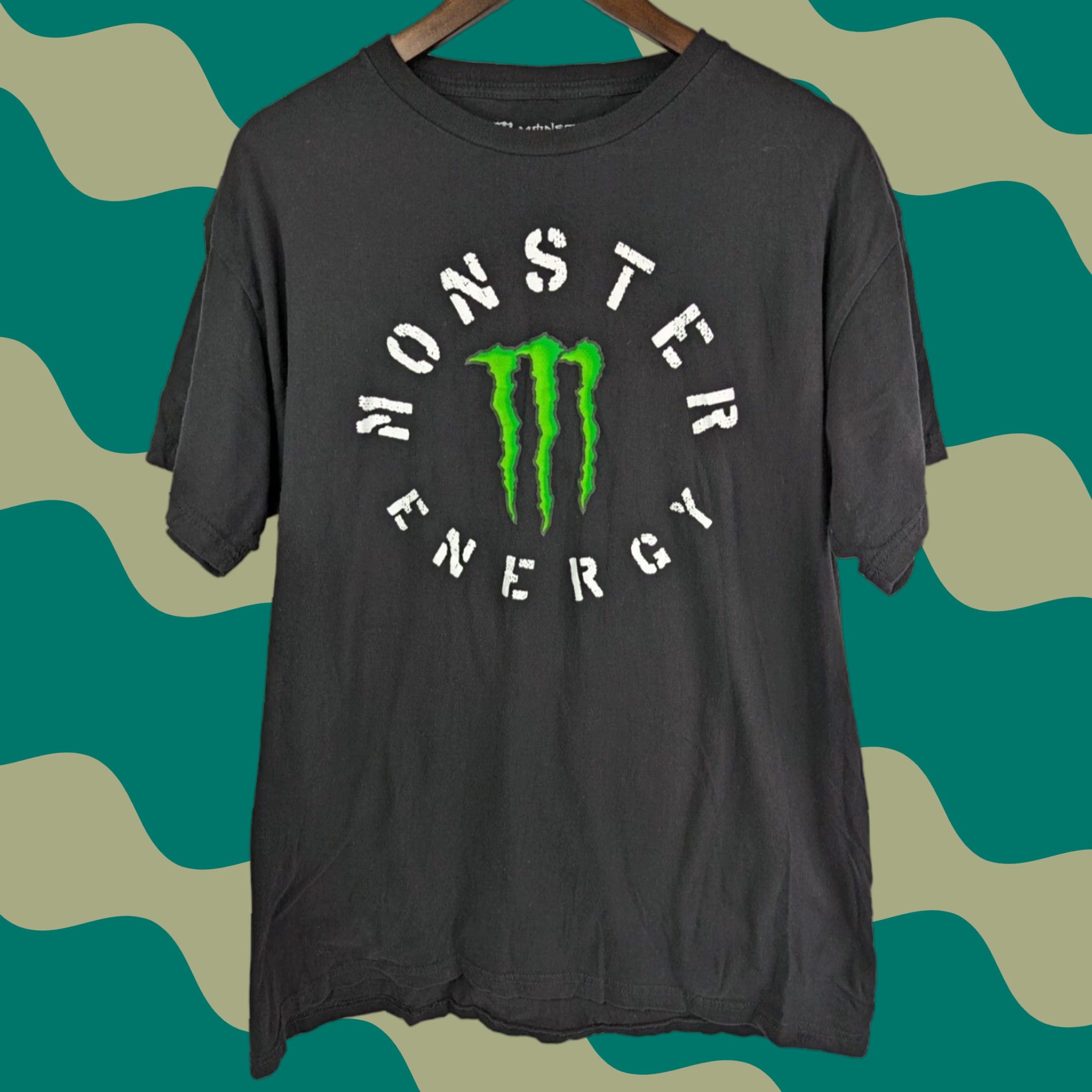 Logo 7 Monster Energy Drink Men's Logo T-Shirt XL Black Cotton Size XL Crew Neck Short Sleeve Graphic Print Size US XL / EU 56 / 4 - 1 Thumbnail