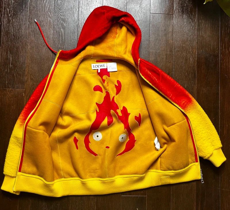 Loewe Loewe x Howl's Moving Castle - Calcifer Shearling Hoodie Size XS / US 0-2 / IT 36-38 - 3 Thumbnail