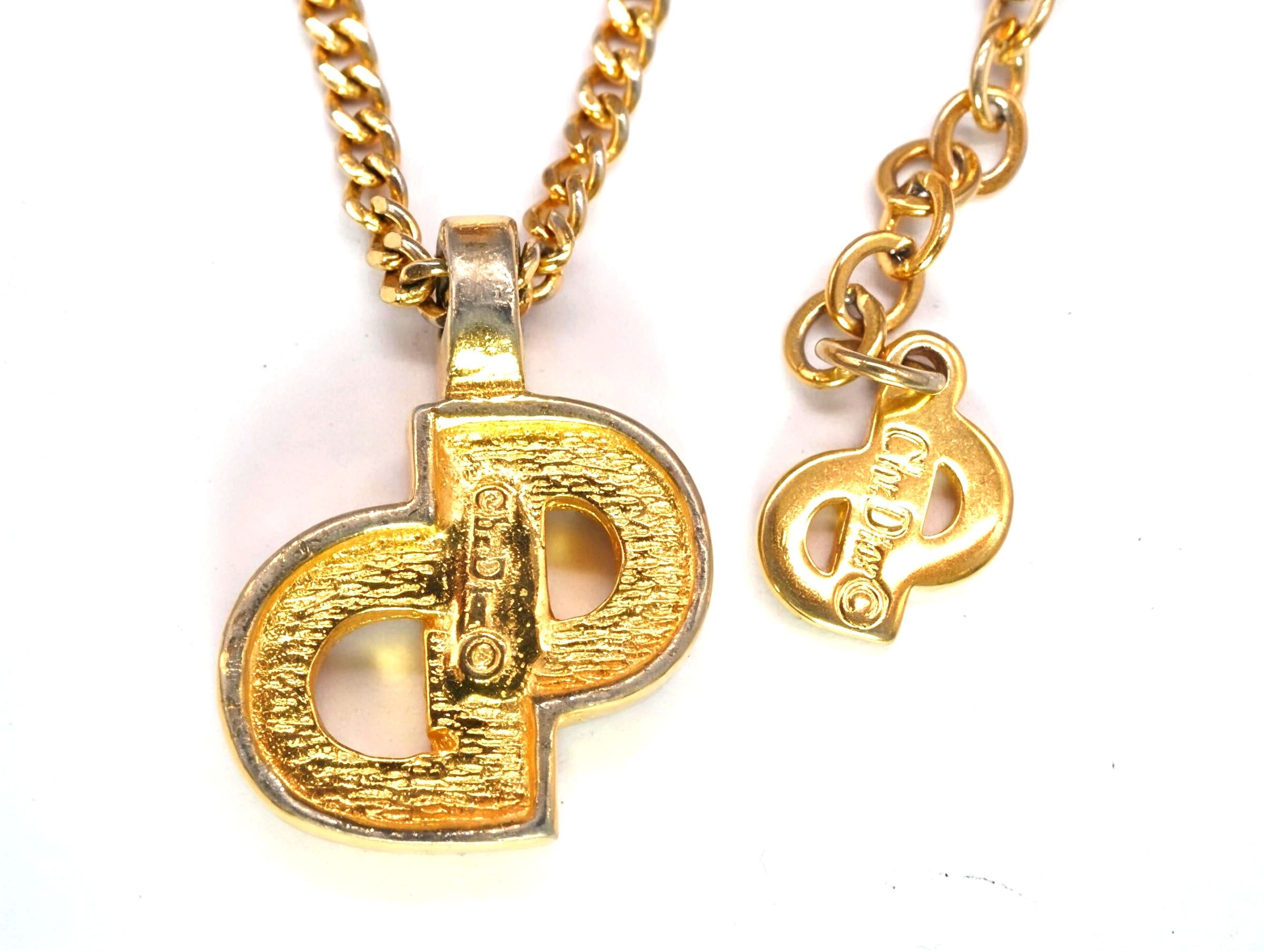 Dior Authentic Vintage Christian Dior CD Logo Pendant Necklace Size ONE SIZE - 7 Thumbnail