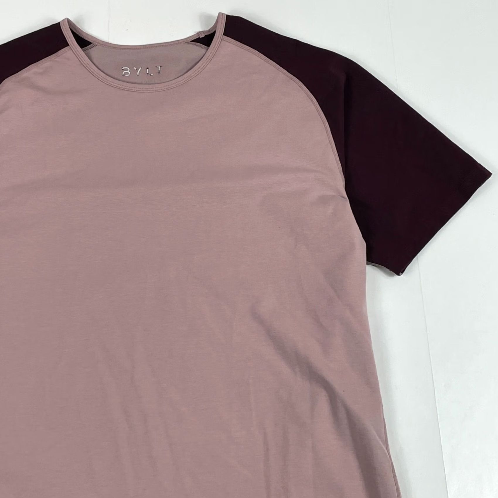 Pinko Final Answer: Bylt Mens Large Pink Drop Cut Crew Neck Short Sleeve Activewear Size US L / EU 52-54 / 3 - 3 Thumbnail