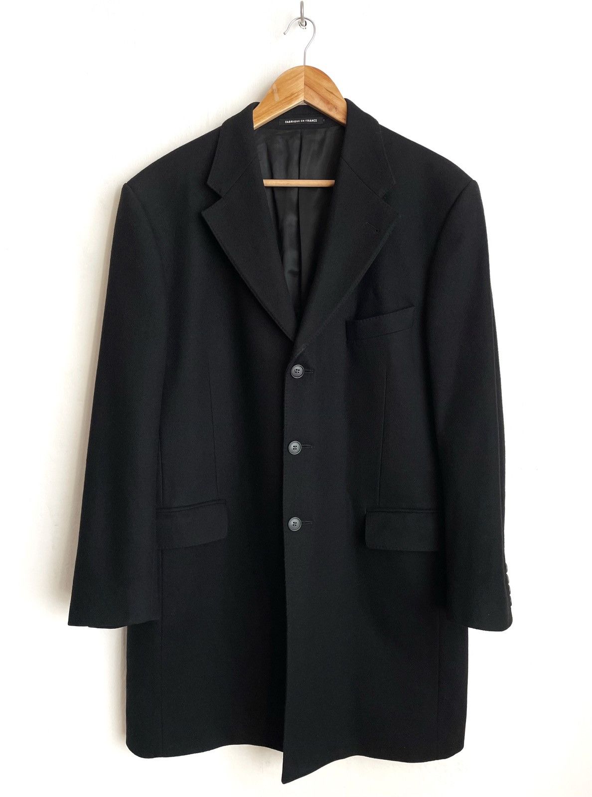 YSL Yves Saint Laurent Vintage Wool Black Coat