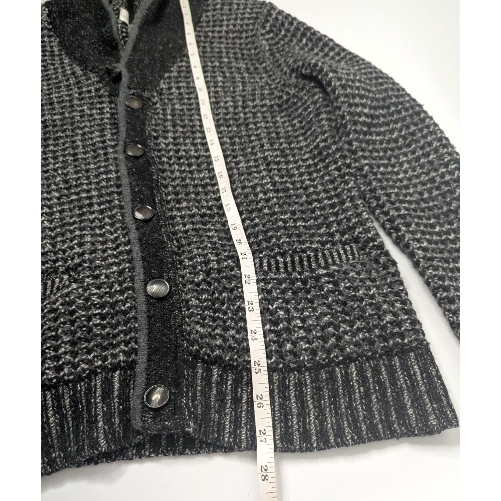 Rag & Bone rag & bone Cardigan Sweater Women M Wool Gray Long Sleeve Button Collared Knit Size M / US 6-8 / IT 42-44 - 5 Thumbnail